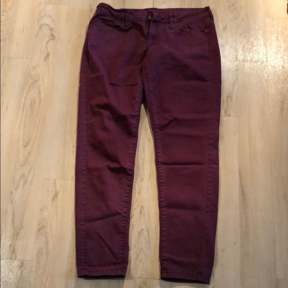 Mango Burgundy Jeans